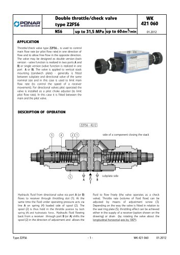 Double throttle/check valve type Z2FS6