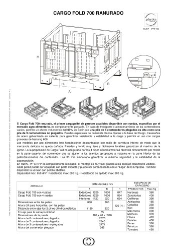 700 Cargo Fold paredes rejados