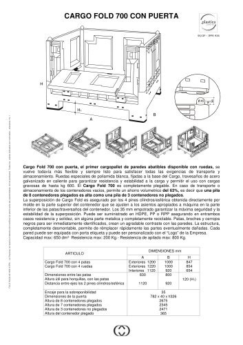 700 Cargo Fold con puerta