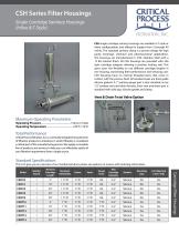 Sanitary Single Cartridge Filter Housings