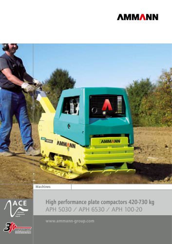 High performance plate compactors 420-730 kg APH 5030 / APH 6530 / APH 100-20