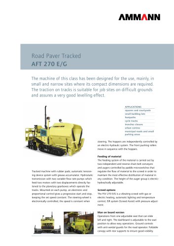 Road Paver AFT 270 E/G: Road Paver Tracked