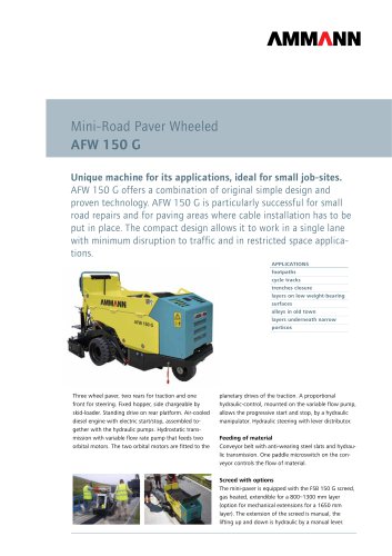 Road Paver AFW 150 G: Mini-Road Paver Wheeled