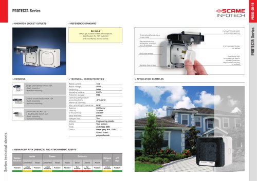 PROTECTA Series  Weatherproof switches and sockets