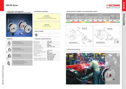 ROLLER Series  Cable reels for industrial, commercial and domestic applications