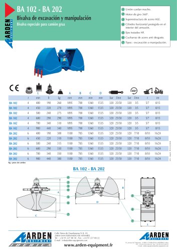 Bivalvas de excavacion BA 102 / BA 202