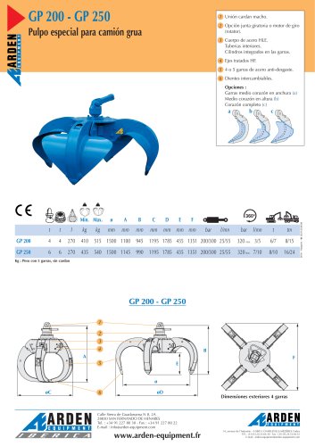 Pulpos para camion grua