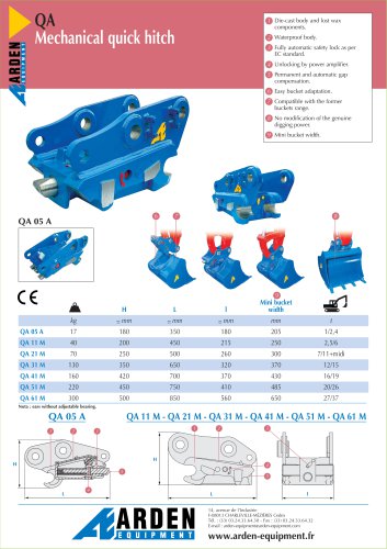 QA Mechanical quick hitch