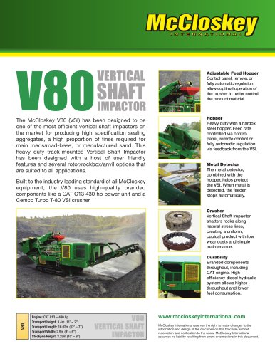 V80 vertical shaft impactor