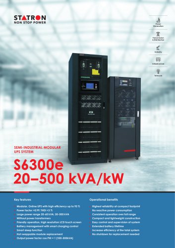 S6300e 20–500 kVA/kW