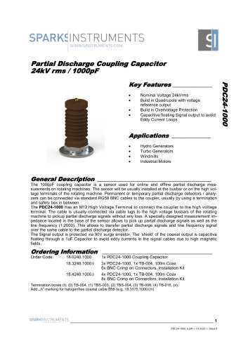 Partial Discharge Coupling Capacitors 24kV