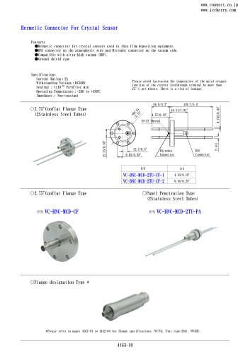 Hermetic Connector For Crystal Sensor