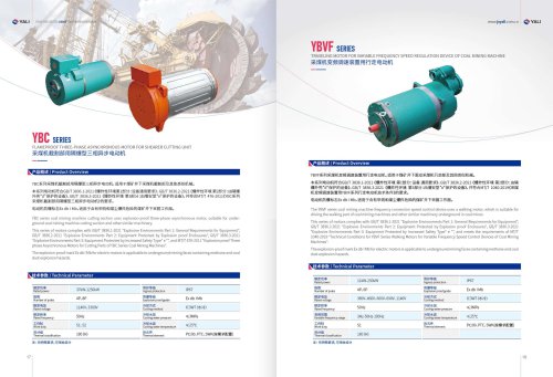 FLAMEPROOF THREE-PHASE ASYNCHRONOUS MOTOR FOR SHEARER CUTTING UNIT YBC series