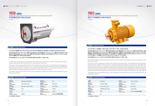 MINING EXPLOSION-PROOF DUAL SPEED THREE-PHASE ASYNCHRONOUS MOTOR YBSD SERIES