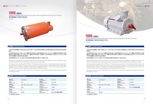 VARIABLE FREQUENCY SPEED REGULATION THREE-PHASE ASYNCHRONOUS MOTOR (SELF COOLING)  YBRB SERIES