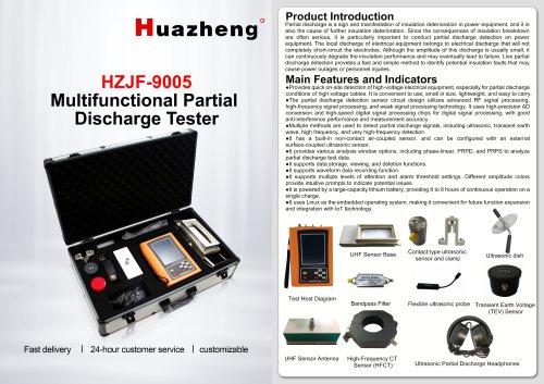 Huazheng HZJF-9005 Portabe Handheld Multifunctional Partial Discharge Tester