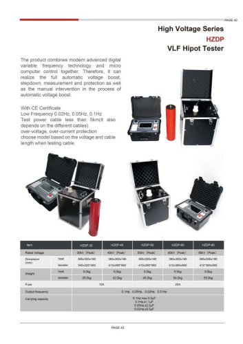 HZDP-60kV HZDP-80kV VLF Hipot Tester