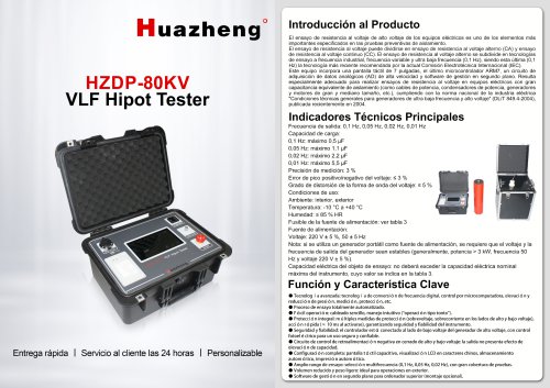 HZDP-80kV Proveedor de equipos de prueba de cables VLF de 80 kV de Huazheng OEM y probador de hipot VLF de CA