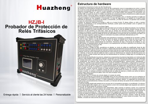 Probador de protecci&oacute;n de rel&eacute; trif&aacute;sico con microcomputadora Huazheng HZJB-I