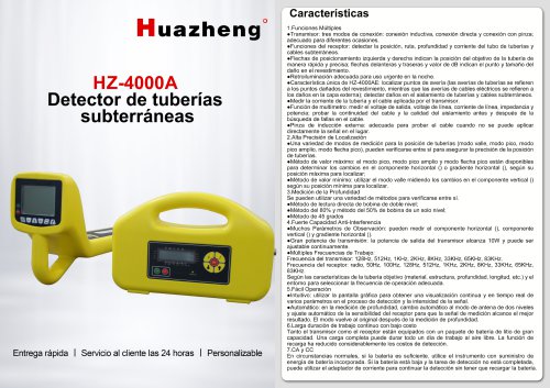 Ubicaci&oacute;n de la tuber&iacute;a de cable subterr&aacute;neo HZ-4000A de Huazheng Electric