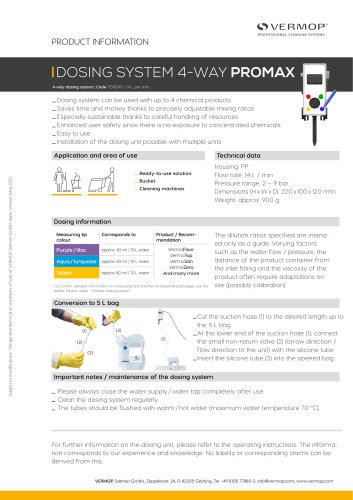 DOSING SYSTEM 4-WAY PROMAX