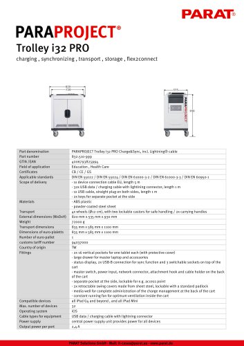 PARAPROJECT Trolley i32 PRO