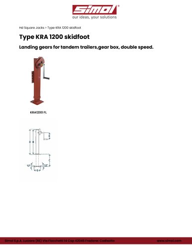 Type KRA 1200 skidfoot