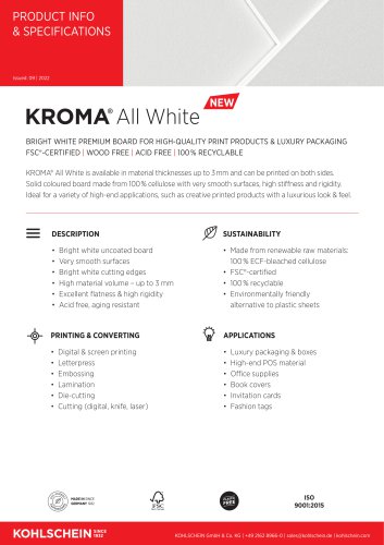 KROMA® All White product info & specifications