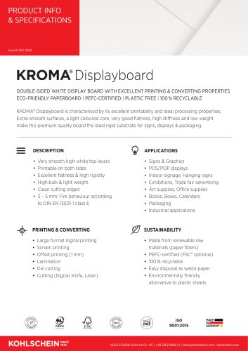 KROMA® Displayboard product info & specifications