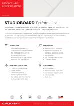 STUDIOBOARD® Performance product info & specifications