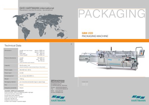 GBK 220 PACKAGING MACHINE