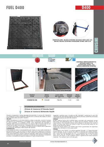 FUEL WITH BLOCK SYSTEM- CLASS D400