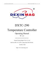 Operating Manual of DXTC-290 Temperature Controller