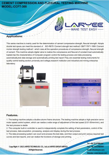 Laryee+CEMENT COMPRESSION AND FLEXURAL TESTING MACHINE +CCFT-300