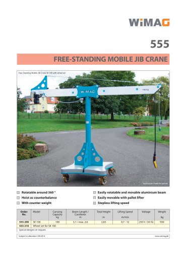 Free-Standing Mobile Jib Crane