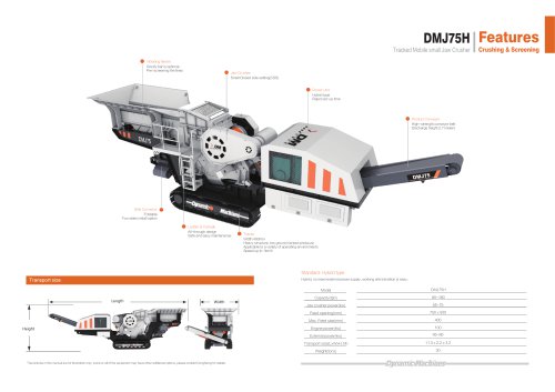 DM Tracked Mobile small Jaw Crusher DMJ 75H