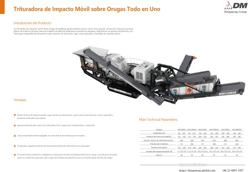 DM Trituradora de Impacto M&oacute;vil sobre Orugas Integrada DMI