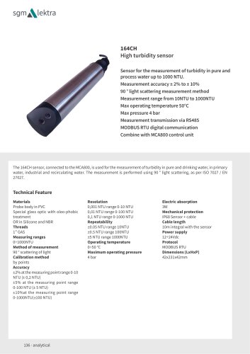 164CH High turbidity sensor