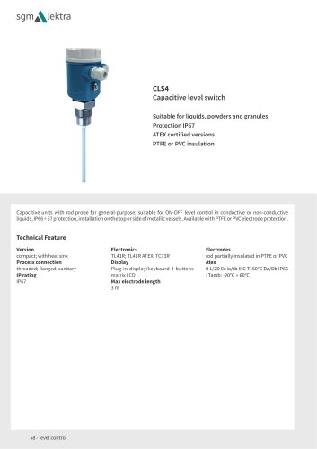 CLS4 Capacitive level switch