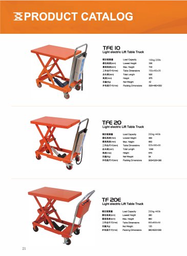 Electric lift table