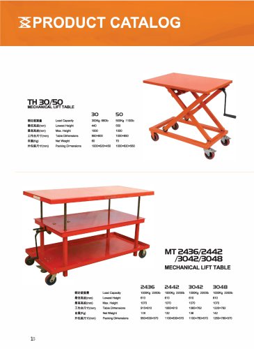 MECHANICAL LIFT TABLE