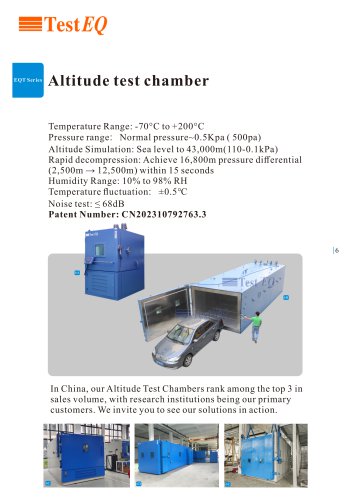Walk-In Altitude Test Chamber