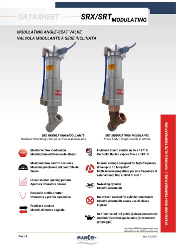 DATASHEET SRX/SRT MODULATING VALVE