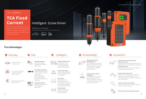 TCA Fixed Current Intelligent Screw Driver