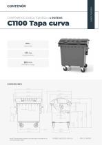 CONTENEDOR CARGA TRASERA – 4 RUEDAS C1100 Tapa curva
