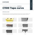 CONTENEDOR CARGA TRASERA – 4 RUEDAS C1100 Tapa curva-3