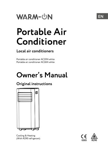 Warm-on Local Air Conditionner - Owners Manual