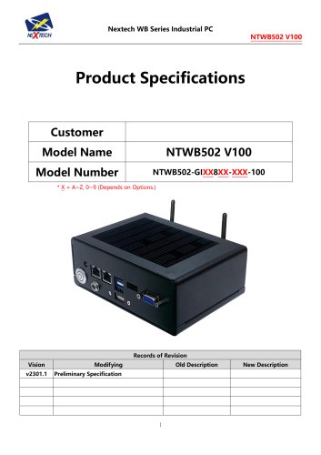 Nextech WB Series Industrial PC