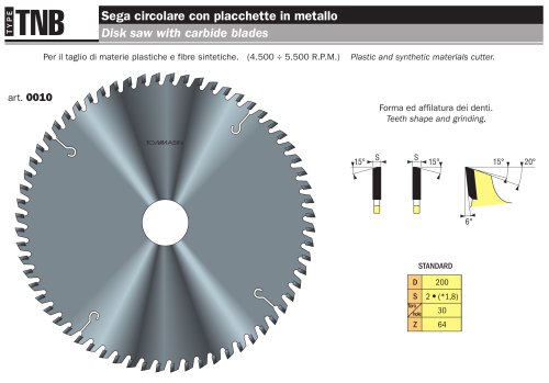 Disk saw with carbide blades