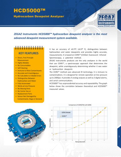 HCD5000 Dewpoint analyzer